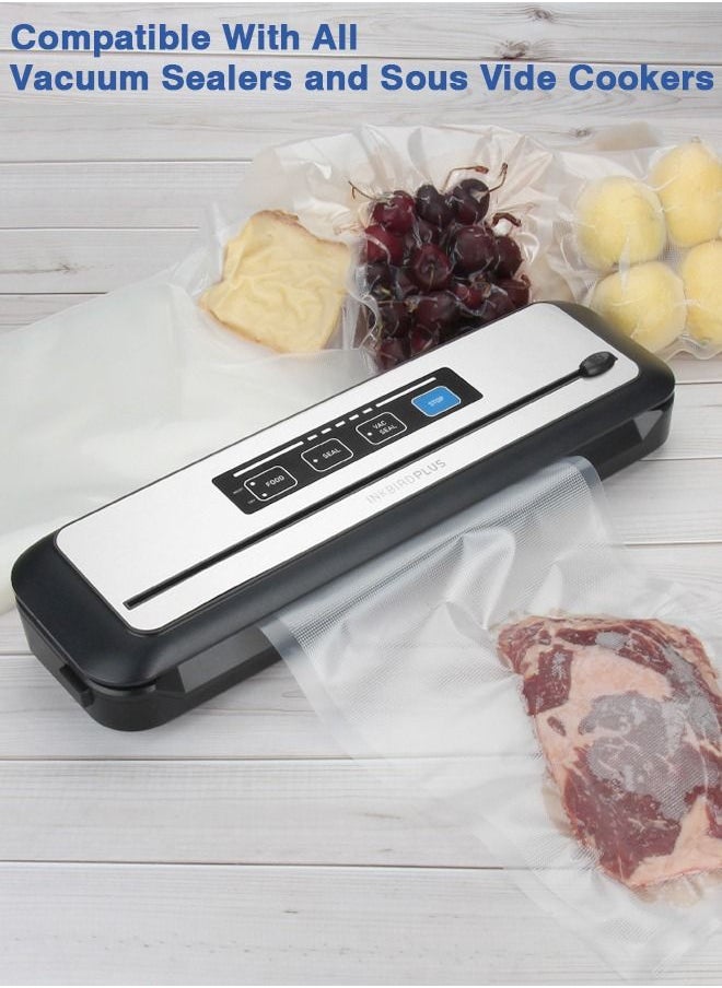 INKBIRD - INKBIRD Vacuum Sealer Bags (50 counts) 8"x12" Commercial Grade Food Saver Bags BPA-Free Microwave Freezer Safe Great for Vac Storage Meal Prep and Sous Vide Cooking - Image 1