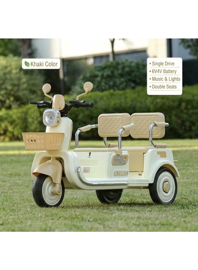 REXA Children’s Double Seat Battery-Operated Ride-On Motorcycle – Fun & Safe Electric Bike for Kids - Image 2