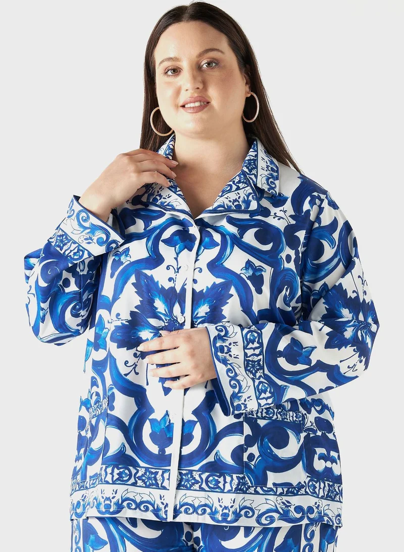 2Xtremz Printed Pocket Detail Shirt