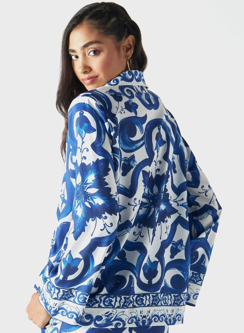 2Xtremz Printed Pocket Detail Shirt