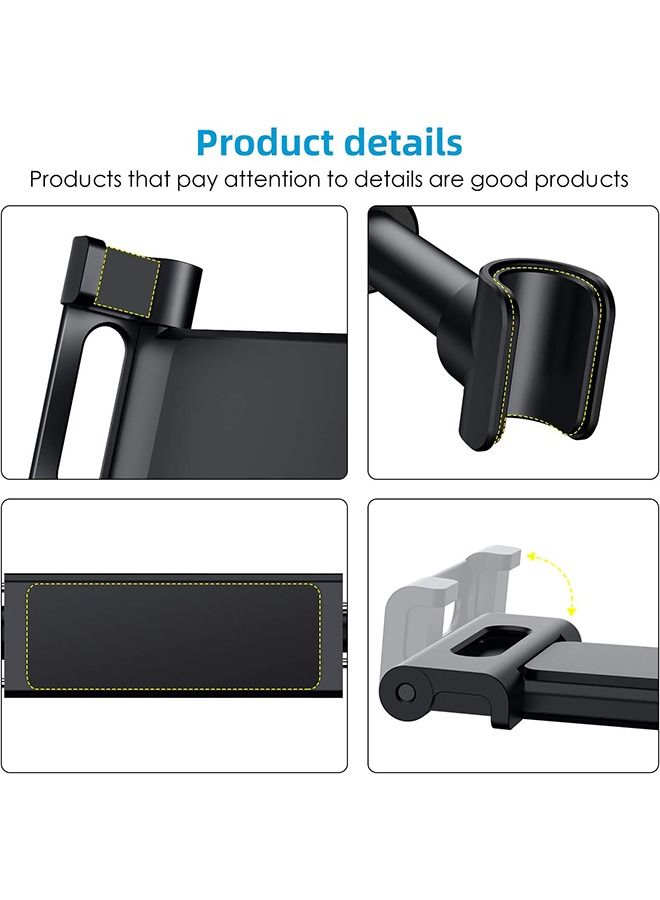 Arabest Car Tablet Headrest Holder - Car Back Seat Headrest Tablet Mount Stand for Kids, Road Trip Essentials, Compatible with iPad Pro Air Mini, Galaxy Tab, Other 5.5 to 8.6" Wide Devices, Black  - Image 3