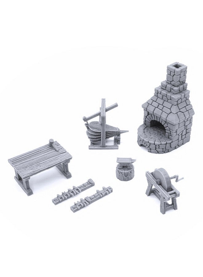 EnderToys Smithy Tools - DND Terrain Compatible with Dungeons and Dragons, 28mm Miniature Wargaming, Tabletop RPGs, Wargame Scenery - Image 1