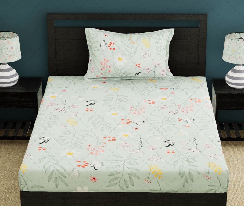 RUSTIC LINEN Super Soft Brushed Microfiber Cotton Single Bedhseet with 1 Pillow Cover,Bedsheet 60X90(Inches) Pillow Cover 17X27(Inches) Bedsheet for Single Bed - Image 4