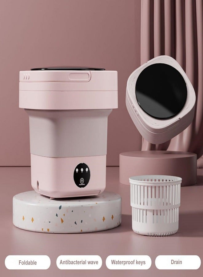 Portable Washing Machine Foldable Mini Washer 3 Modes Deep Cleaning Detachable Drain Basket Low Noise Mini Washing Machine for Underwear Baby Clothes Socks Briefs Washing Mini - Image 3
