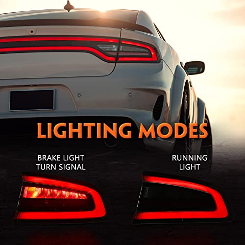 VLINCAR for Dodge Charger Outer Tail Light Assembly 2015-2021 Rear Brake Light Tail Lamp Right Driver Side RH 68213144AC - Image 2