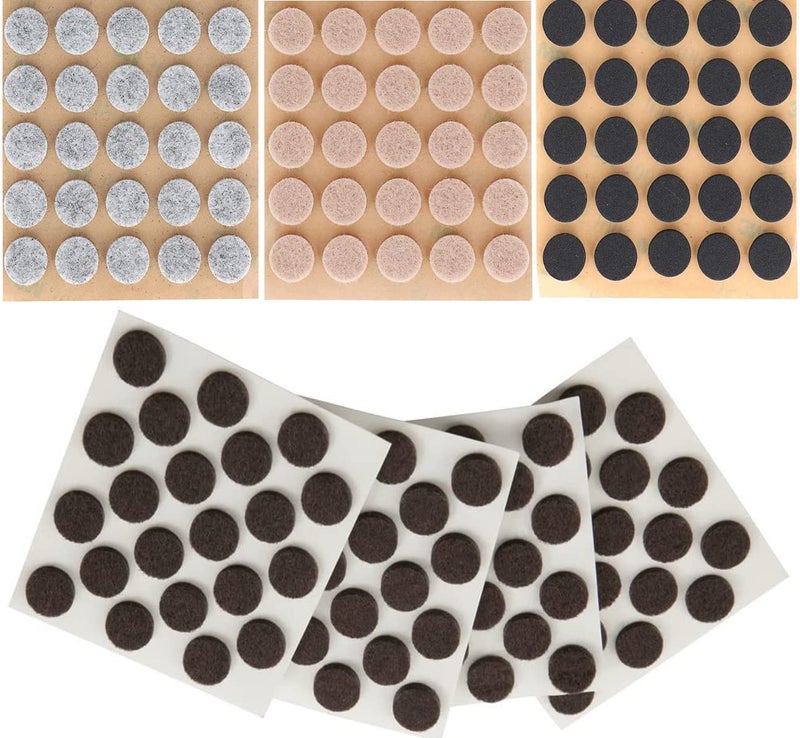 DIY Crafts 400 Pcs, Brawn, Furniture Felt Pads Diameter Round Self Adhesive Protects Kitchen Cabinets, Drawers, Desks and Furniture Against Bumps and Scratches 25m (400 Pcs, Brawn) - Image 1