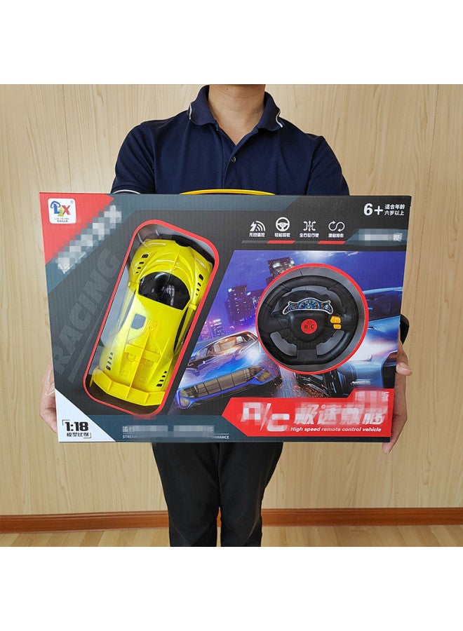 Big Gift Box Two-way Wireless Electric Remote Control Car Children's Toy Steering Wheel Remote Control Car Sports Car Stall Wholesale-Proportion:1:18 - Image 1
