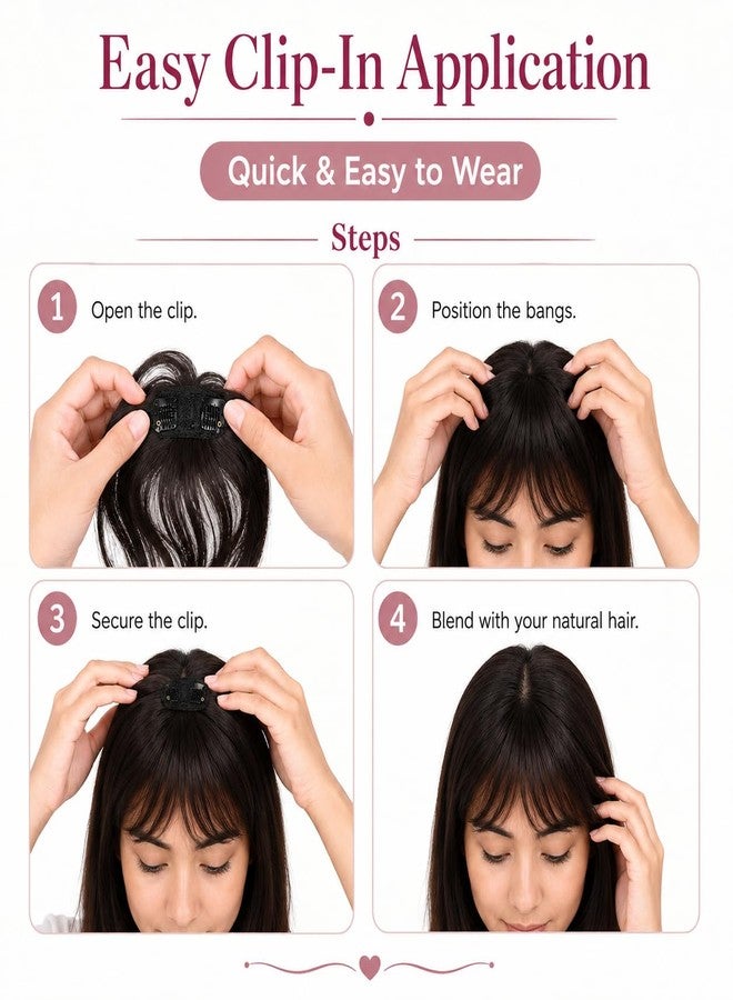 ريتزكارت وصلة شعر ريتزكارت مموجة ومجعدة مع فرق في المنتصف للنساء، وصلة شعر بمشبك أمامي لتغطية الشعر الخفيف، خفيفة الوزن وجيدة التهوية، مظهر طبيعي وواقعي (غرة شعر صغيرة سوداء) - Image 2
