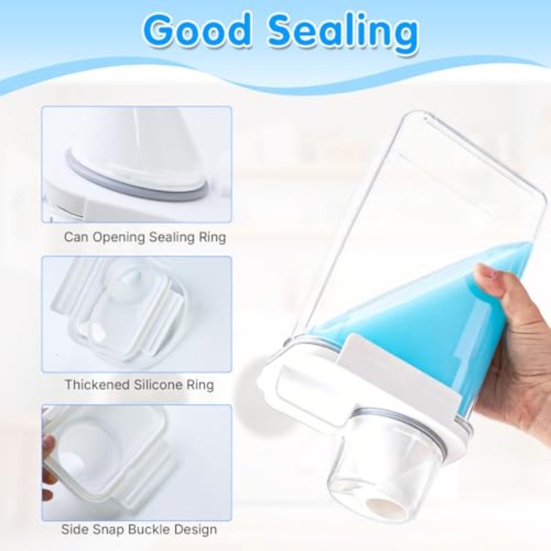 Detergent Dispenser with Measuring Cup, 2300 ml Washing Powder Storage Box Laundry Powder Box for Detergent, Cereal Storage Containers for Food Container - Image 4