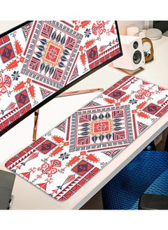 SARAQITA Persian StyleRug Gaming Mouse Pad - Large Computer Laptop Bohemian Carpet Style Mouse Mat with Stitched Edges & Nonslip - Rubber Base Extended Long Desk Pad Protector Stitched Edge for Office & Home  - Image 4
