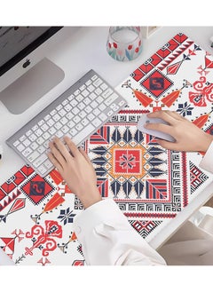 SARAQITA Persian StyleRug Gaming Mouse Pad - Large Computer Laptop Bohemian Carpet Style Mouse Mat with Stitched Edges & Nonslip - Rubber Base Extended Long Desk Pad Protector Stitched Edge for Office & Home  - Image 3