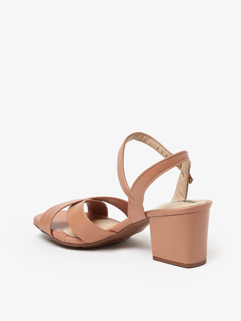 موليكا صنادل بكعب متوسط للنساء - صنادل بكعب مفتوح من الخلف للبنات مع رباط للكاحل - Image 3