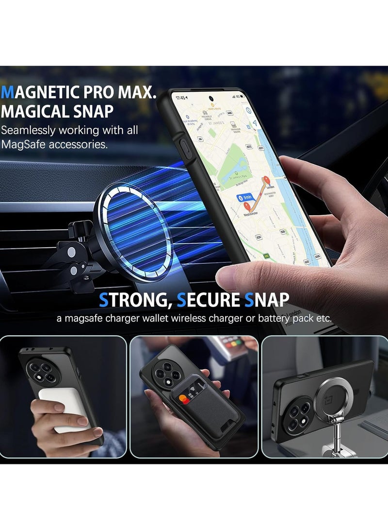 For OnePlus 13 Magnetic Case, Compatible with MagSafe, TPU+PC Shockproof Matte Skin Feel Mobile Phone Back Cover, Anti-fingerprint Slim Fit Protective Casing - Image 2