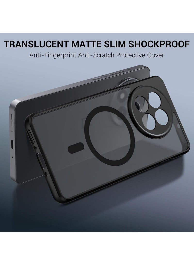 For OnePlus 13 Magnetic Case, Compatible with MagSafe, TPU+PC Shockproof Matte Skin Feel Mobile Phone Back Cover, Anti-fingerprint Slim Fit Protective Casing - Image 3
