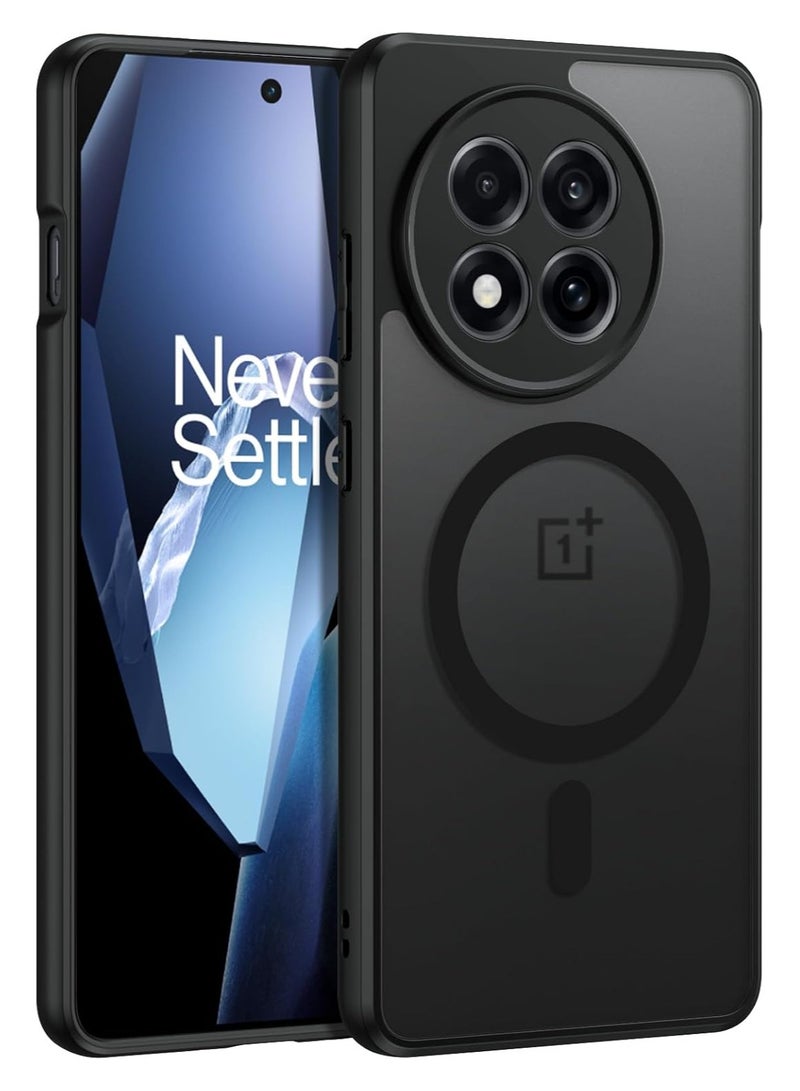 For OnePlus 13 Magnetic Case, Compatible with MagSafe, TPU+PC Shockproof Matte Skin Feel Mobile Phone Back Cover, Anti-fingerprint Slim Fit Protective Casing - Image 1