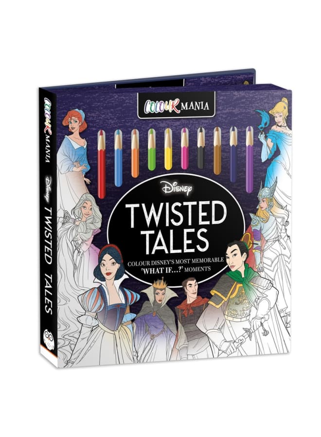 Disney: Twisted Tales Colourmania (colouring Book And Pencil Set)