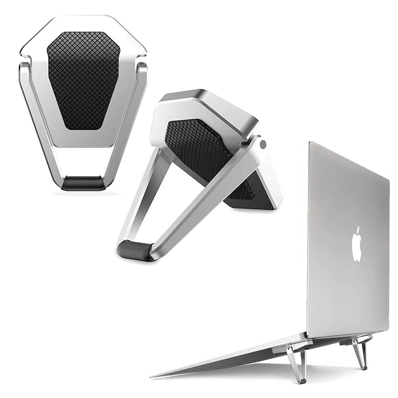 KEEKOS Adjustable Laptop and Keyboard Stand2PCS Ergonomic Laptop Mount DesignMini Aluminum Cooling Pad Keyboard Kickstand Portable Laptop Riser for MacBook Notebooks Laptops 1217 inches 