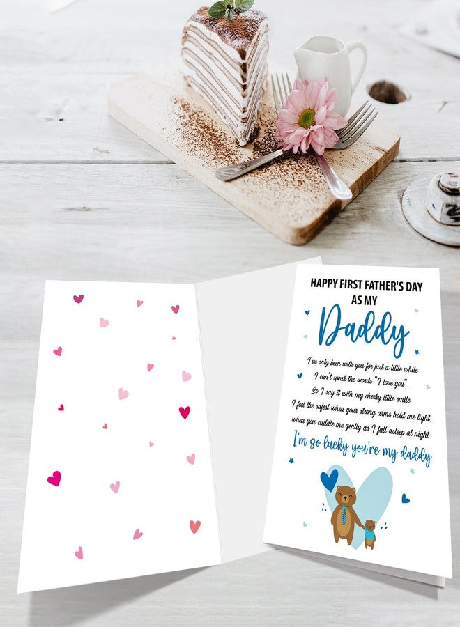 JUESMOS Funny First Fathers Day Gift Card with Envelope Happy 1st Father's Day Gift from Baby Boy Girl Fathers Day Greeting Card for First Time Dad to be New Dad Gifts for Men - Image 2