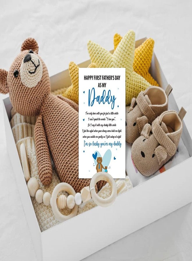 JUESMOS Funny First Fathers Day Gift Card with Envelope Happy 1st Father's Day Gift from Baby Boy Girl Fathers Day Greeting Card for First Time Dad to be New Dad Gifts for Men - Image 3