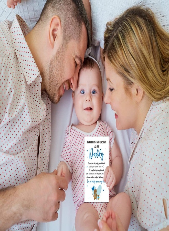 JUESMOS Funny First Fathers Day Gift Card with Envelope Happy 1st Father's Day Gift from Baby Boy Girl Fathers Day Greeting Card for First Time Dad to be New Dad Gifts for Men - Image 5