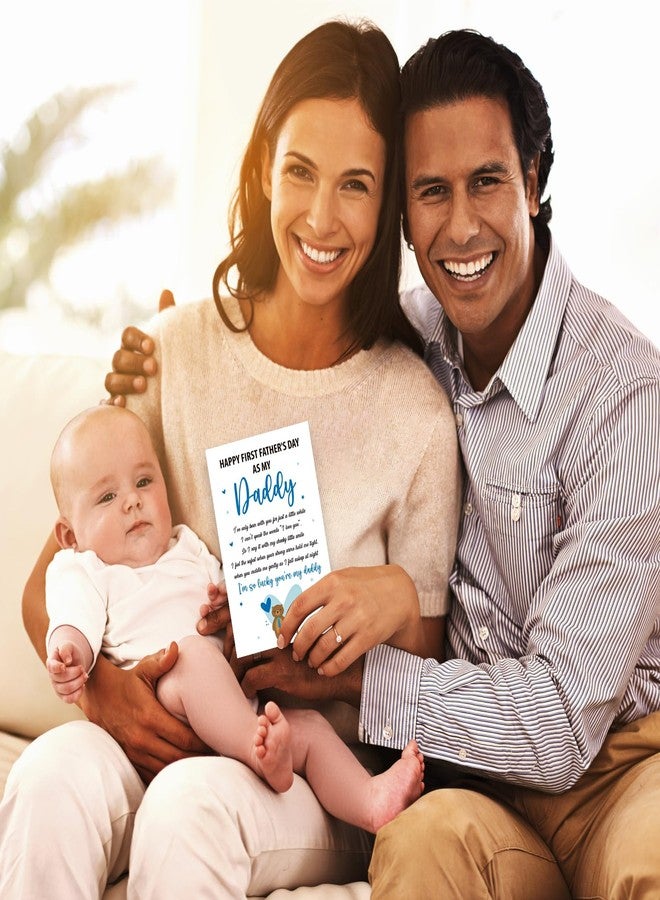 JUESMOS Funny First Fathers Day Gift Card with Envelope Happy 1st Father's Day Gift from Baby Boy Girl Fathers Day Greeting Card for First Time Dad to be New Dad Gifts for Men - Image 4