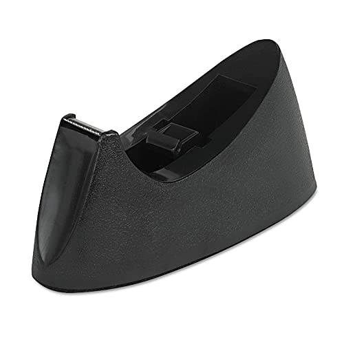 UNIVERSAL Desktop Tape Dispenser, Weighted Nonskid Base, 1" Core, Black - Image 1