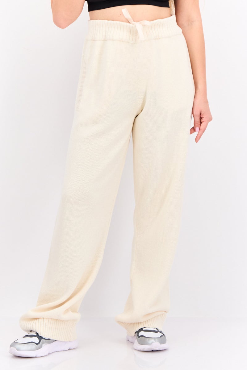 adidas Originals Women Sportswear Fit Brand Logo Outdoor Sweatpants, Cream  - Image 1