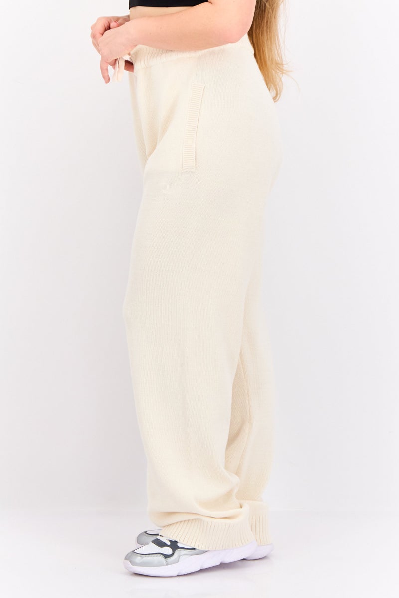adidas Originals Women Sportswear Fit Brand Logo Outdoor Sweatpants, Cream  - Image 2