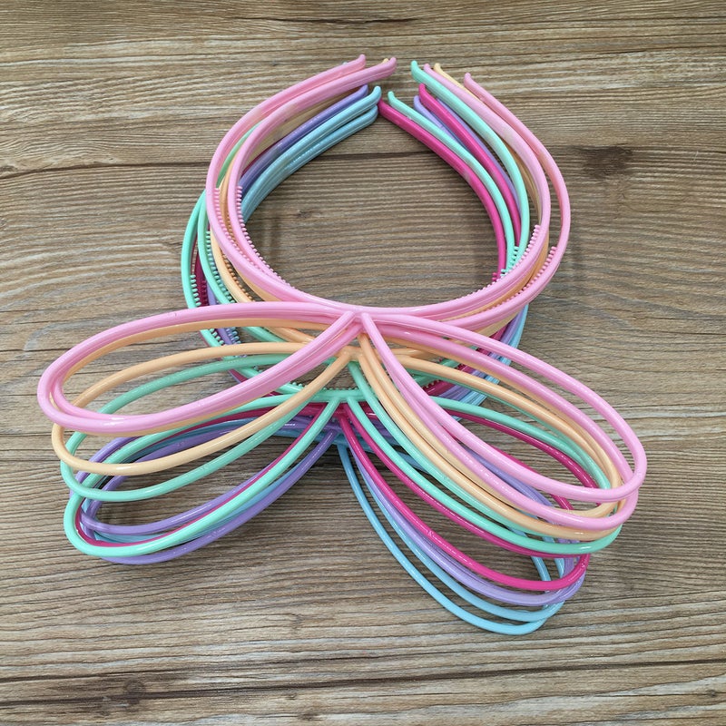 XIMA 12pcs Plastic Girls Headbands with Bunny Ears, Bows, and Party Hair Accessory (SP-Rabbit Ear) - Image 2