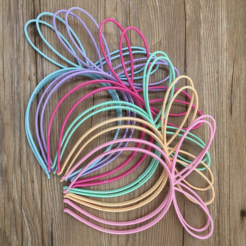 XIMA 12pcs Plastic Girls Headbands with Bunny Ears, Bows, and Party Hair Accessory (SP-Rabbit Ear) - Image 3