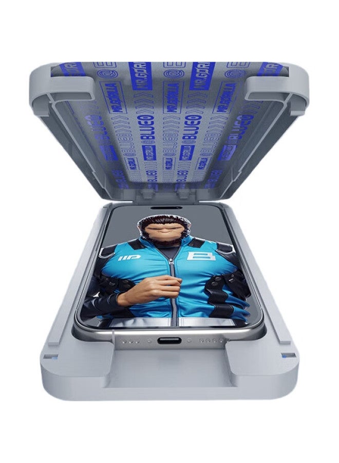 Blueo Tempered Glass Screen Protector For Iphone 15 Pro, High Definition, Dust-Free Installation, Shatterproof, Anti-Fingerprint Protective Film - Image 2