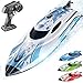 BEZGAR RC Boat 12 inch Remote Control Boat for Kids and Adults 25 KPH Fast RC Speed Boats with 700mAh Battery Ideal Waterproof Toy Boats for Lakes Pools TX126 White - Image 4
