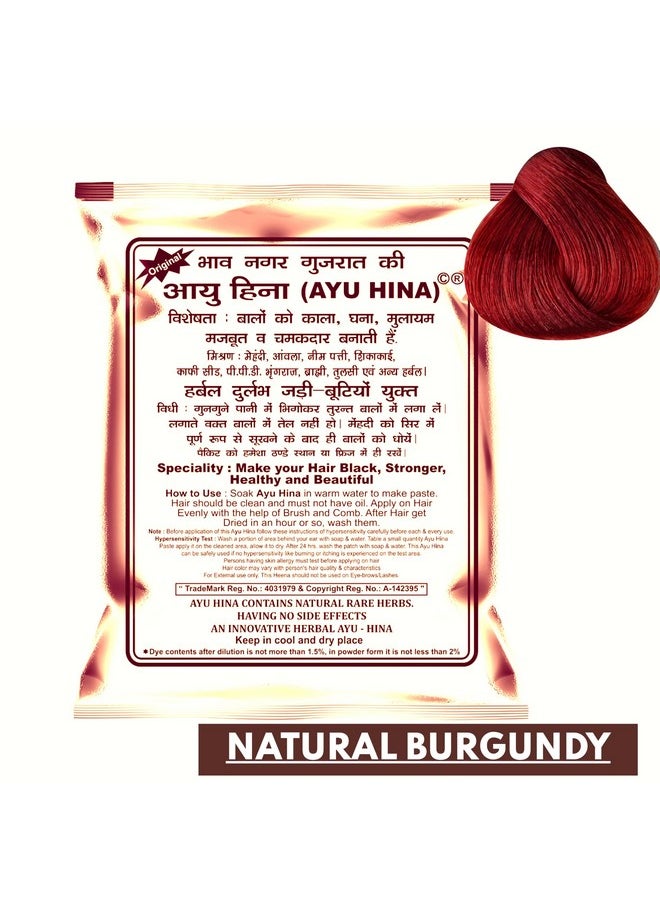 AYU HINA - Henna, Pack Of 10 (Black 40G X 5 + Burgundy 25G X 5) - Image 1