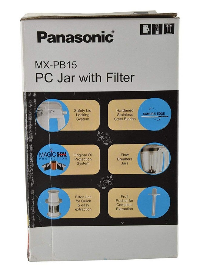 Panasonic Juice Fruit Filter Jar MX-PB15 1.5 L (White) Suitable for All Panasonic MX-AC Series Mixer Grinder - Image 5