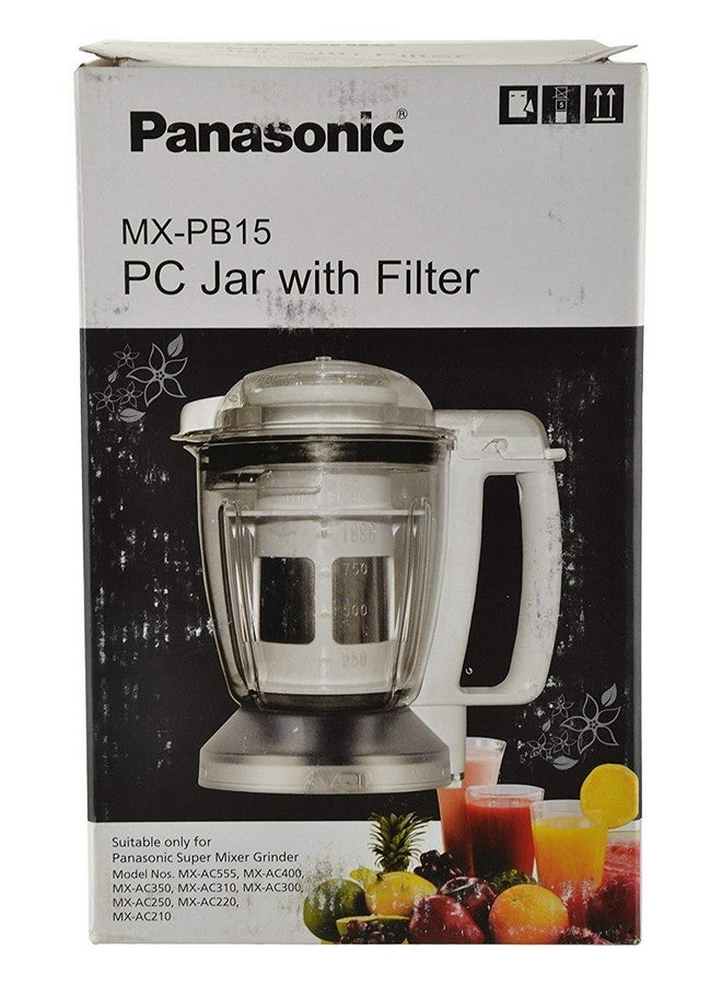 Panasonic Juice Fruit Filter Jar MX-PB15 1.5 L (White) Suitable for All Panasonic MX-AC Series Mixer Grinder - Image 4