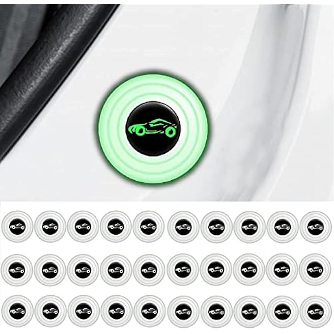 SYOSI Car Door Shock Absorber AntiCollision Gasket Silicone Luminous Sound Insulation And ShockAbsorbing Gasket Fit For Car Gasket Parts White 30Pcs - Image 1