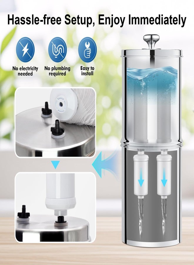 IceJoy 6-Stage Filtration Water Filters(Set of 2) for Water Filter System - Replacement for Berkey® PF-2® Fluoride Filters, Berkey® and Other Gravity Water Filter System, NSF/ANSI 42 Certification - Image 5