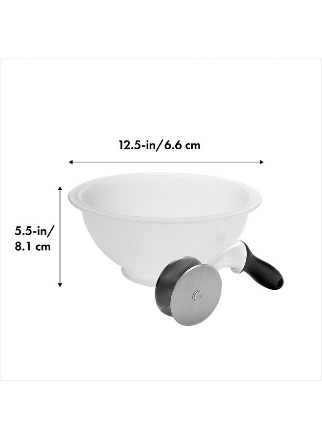 OXO OXO Good Grips Salad Chopper With Bowl, Dishwasher Safe, 12.5 x 5.5 x 12.5 inches, Plastic, White  - Image 2