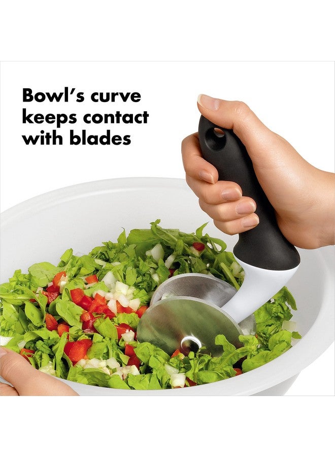 OXO OXO Good Grips Salad Chopper With Bowl, Dishwasher Safe, 12.5 x 5.5 x 12.5 inches, Plastic, White  - Image 5