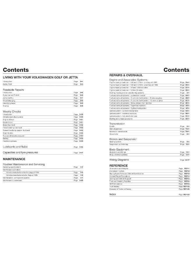 VW Golf & Jetta Mk 2 Petrol (Mar 84 - Feb 92) Haynes Repair Manual  - Image 5