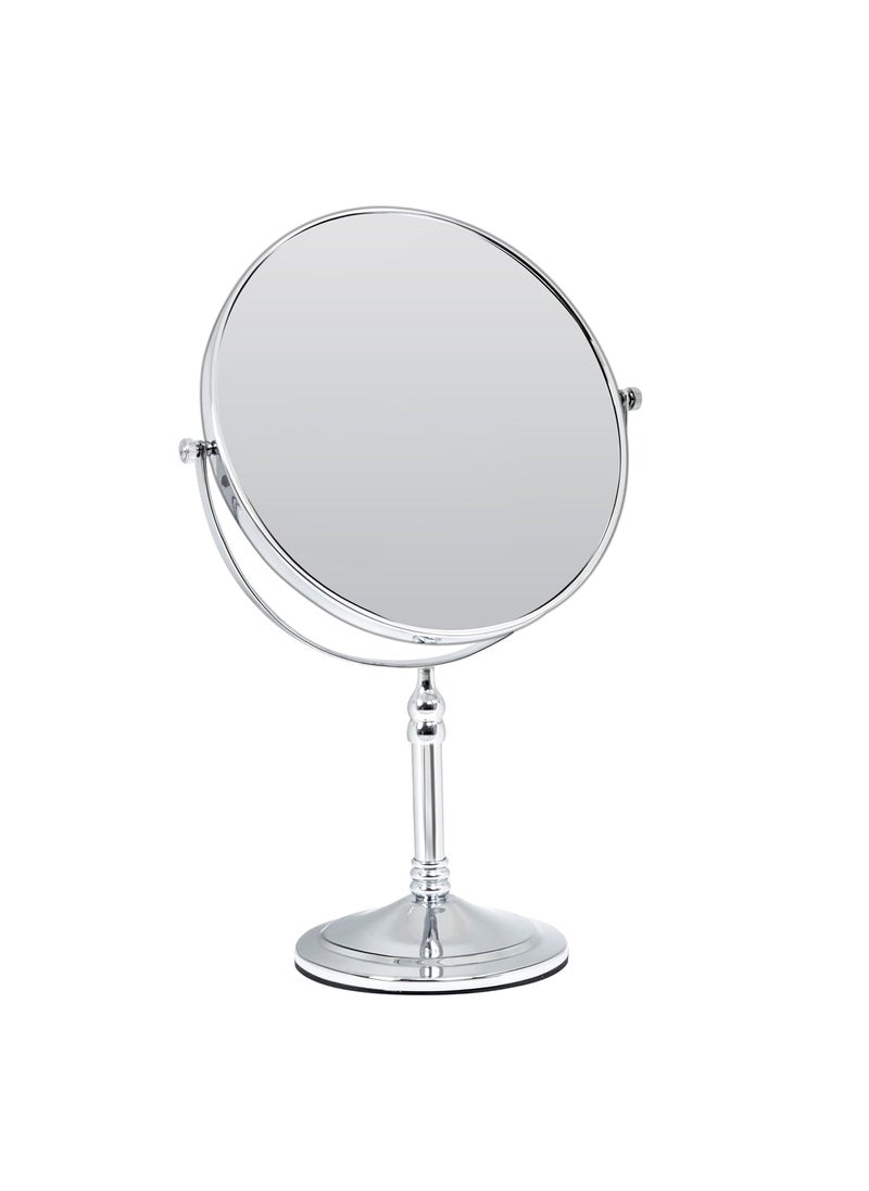 plantex Plantex Premium Brass Magnifying MirrorDual Side Makeup Mirror with 5x1x MagnificationTabletop Vanity Hand Mirrors Stand 8 InchChromeTabletop  - Image 1
