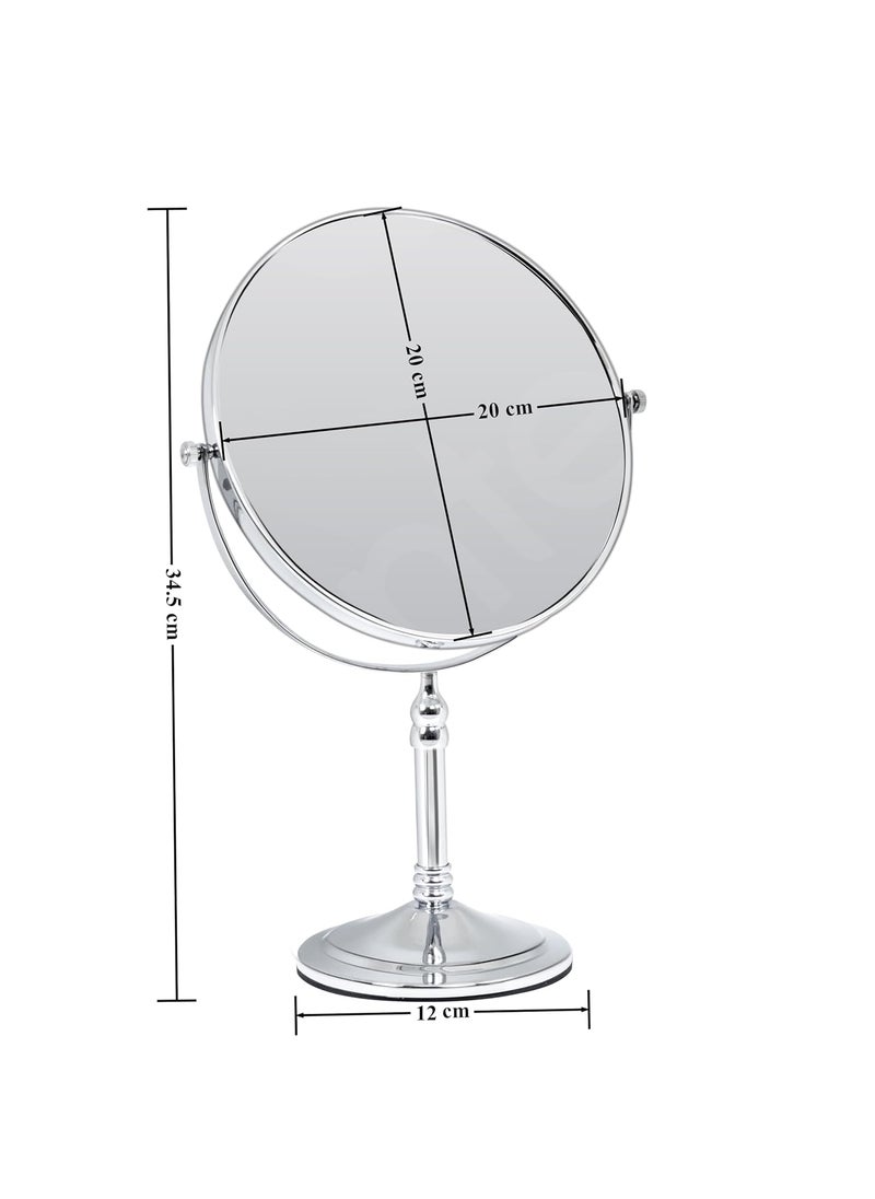 plantex Plantex Premium Brass Magnifying MirrorDual Side Makeup Mirror with 5x1x MagnificationTabletop Vanity Hand Mirrors Stand 8 InchChromeTabletop  - Image 5