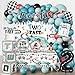 cocomigo Two Fast Birthday Decor Allin1 Supplies Pack Includes 20 Two Fast Tableware Backdrop Tablecloth Balloon Kit for 2 Year Old Birthday Decorations Boy - Image 3