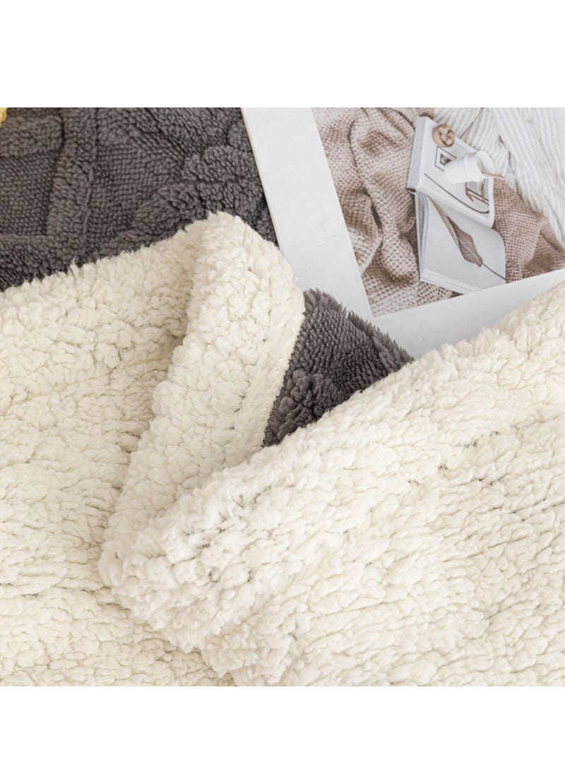 Sharpdo - Coral Flannel Thickened Lambswool Blanket Sofa Blanket 180x200Cm - Image 1