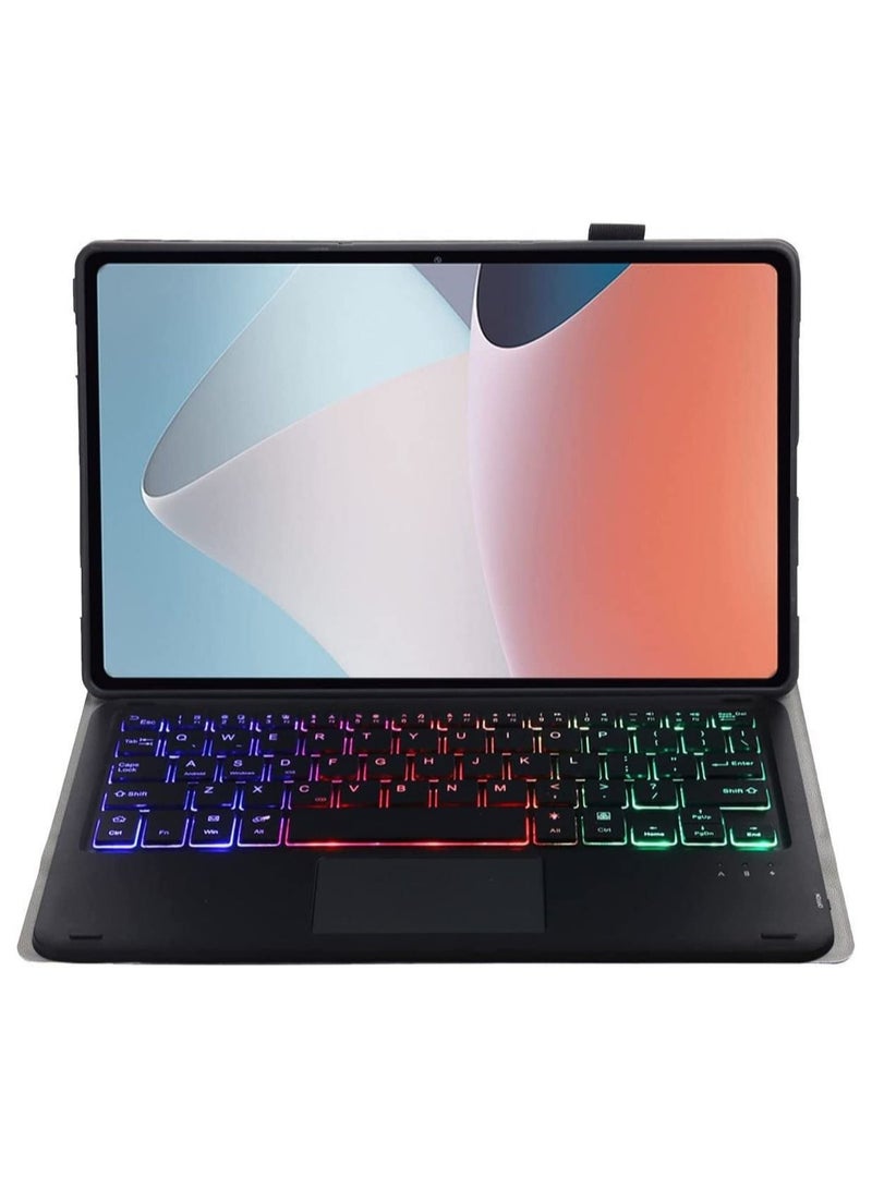 Touchpad Keyboard Case Compatible with Oppo Pad Air 10.36 inch, Magnetic Removable Wireless Colorful Backlit Keyboard Cover  - Image 2