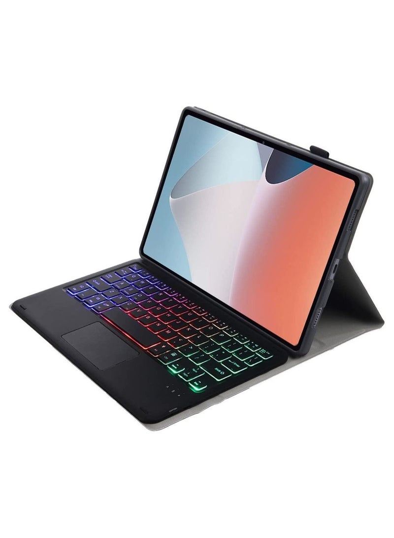Touchpad Keyboard Case Compatible with Oppo Pad Air 10.36 inch, Magnetic Removable Wireless Colorful Backlit Keyboard Cover  - Image 3