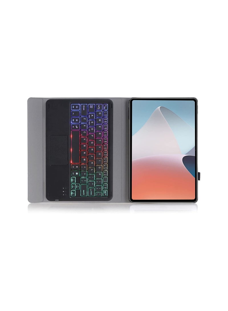Touchpad Keyboard Case Compatible with Oppo Pad Air 10.36 inch, Magnetic Removable Wireless Colorful Backlit Keyboard Cover  - Image 4