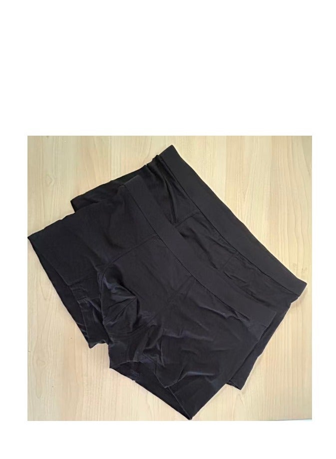 Boxed men's black modal boxers, exceptionally soft, highly absorbent and breathable, with excellent drape. Two-pack. - Image 1