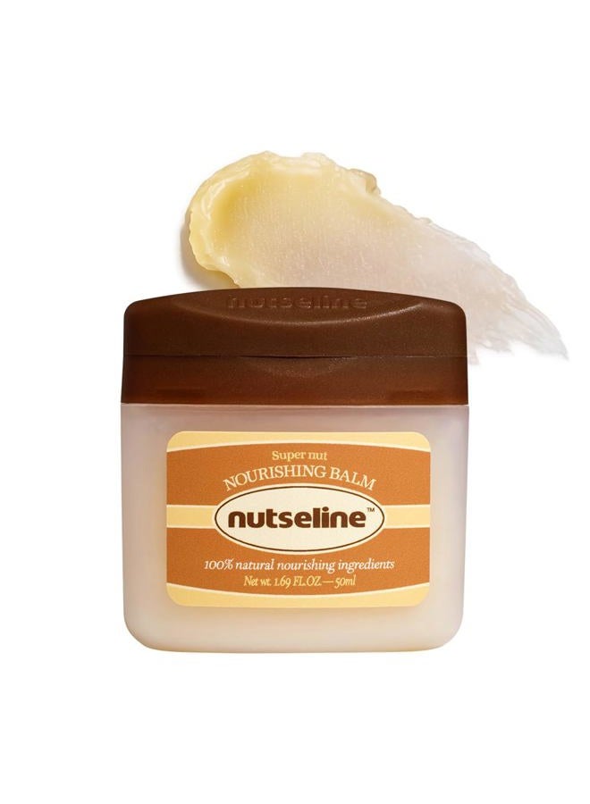 nutseline بلسم سوبر نوت المغذي - بلسم مهدئ ومصلح للوجه والجسم - مرطب خالي من البترول للبشرة الجافة والحساسة (50 مل / 1.69 أونصة) - Image 1