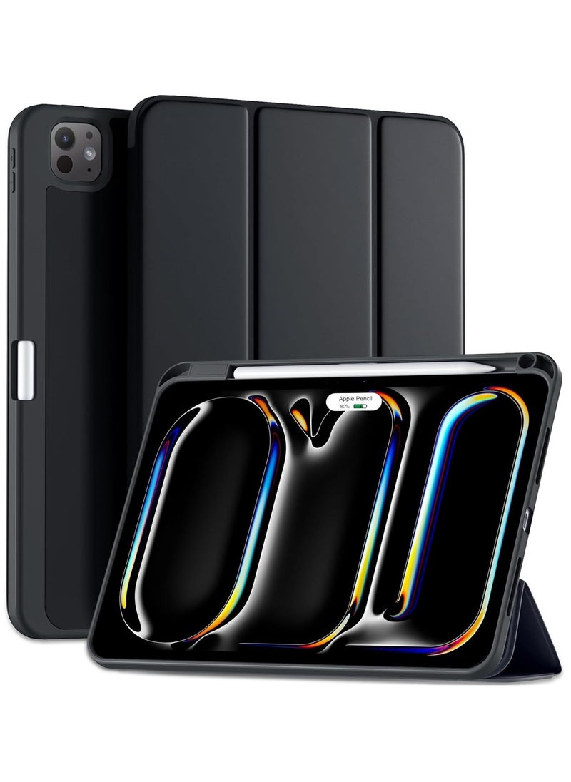 General Case for iPad Pro 11-inch (M4, 5th Gen 2024) with Pencil Holder, Smart Sleeve with Protective Tri-Fold Stand and Soft TPU Back, Auto Wake/Sleep, Pencil Charging Support  - Image 1